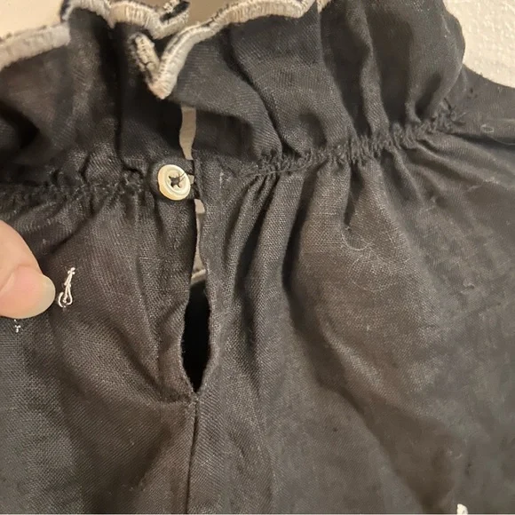 ISABEL MARANT ÉTOILE Daniela Boxy Embroidered Ruffle Blouse, Black - Picture 8 of 8